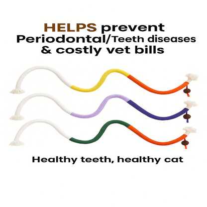Healthier, Cleaner Teeth, Prevent Diseases-Let Your Cat Play & Clean at Once!”